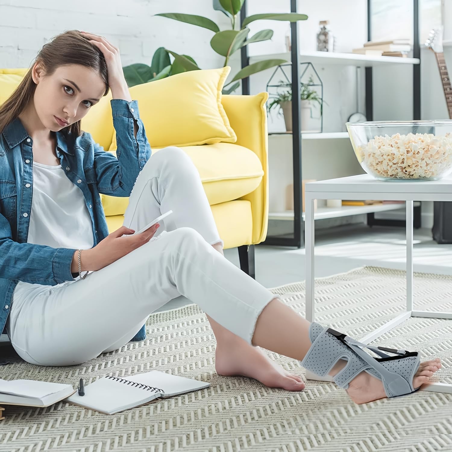 Plantar Fasciitis Night Splint for Women & Men - Planters Facetious Relief, Upgraded Brace with 3-Point Support for Foot Drop & Achilles Tendonitis (Gray) - Image 8