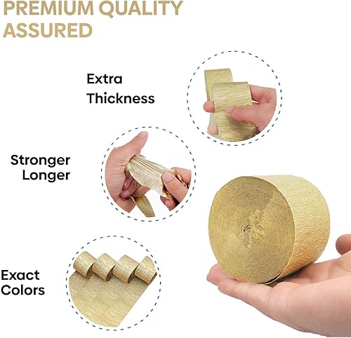 Vista 150 de 8 rollos de serpentinas moradas, paquete de 656 pies de papel crepé morado con blanco para decoraciones de fiestas, decoraciones de cumpleaños