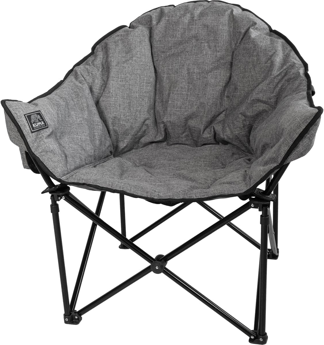 Kuma Outdoor Gear Lazy Bear Chair with Carry Bag, Ultimate Portable Luxury Outdoor Chair for Camping, Glamping, Sports & Outdoor Adventures (Heather Grey)