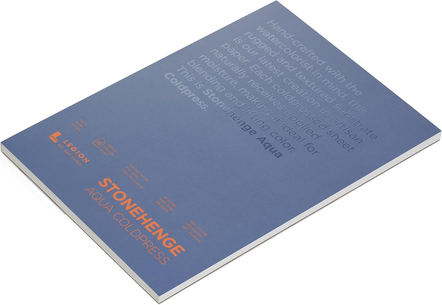 Legion Stonehenge Lot De 15 Blocs Aquarelle Blanc 7 X 10 Cm