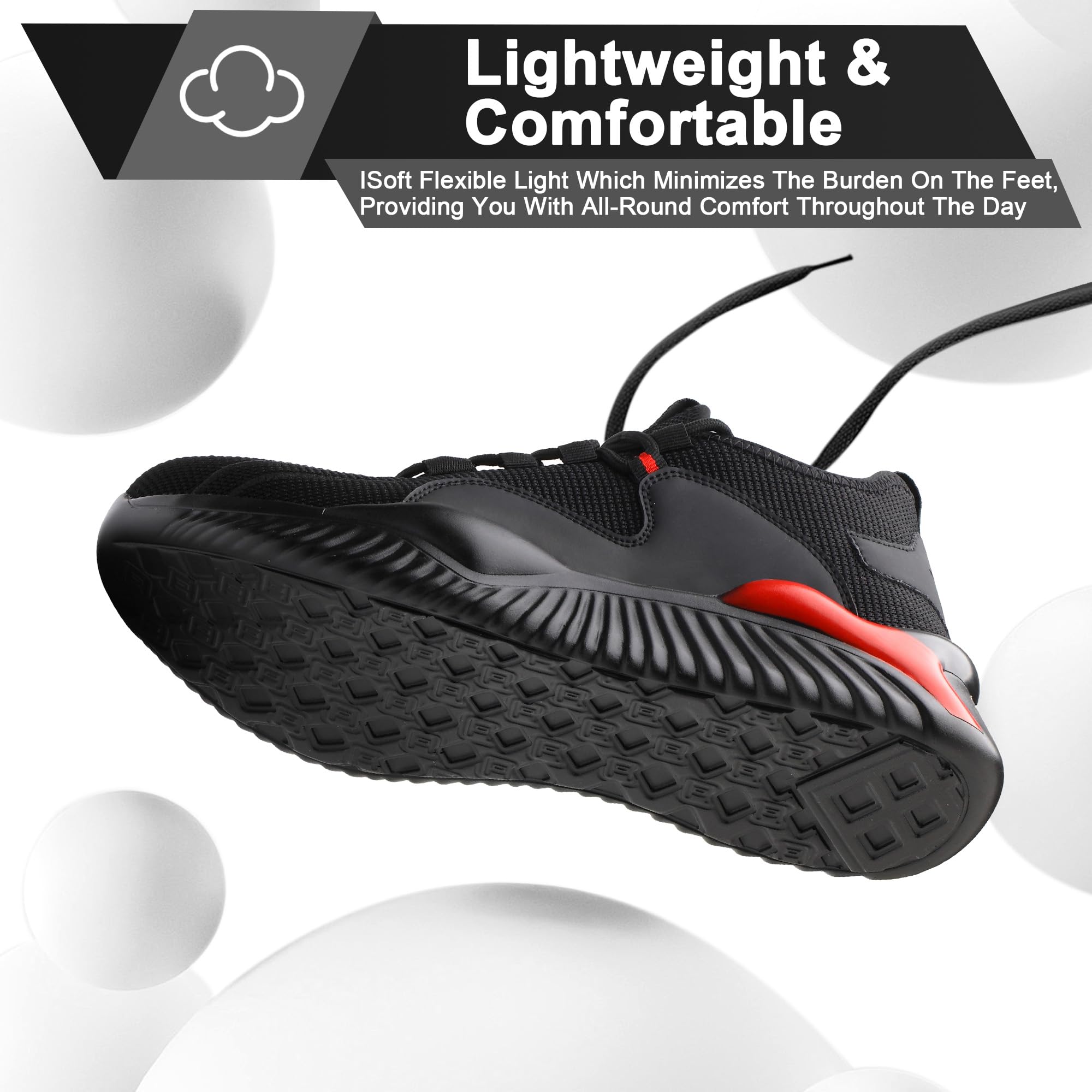 Zapatos de Seguridad para Hombre Mujer Calzado de Trabajo con Punta de Acero Calzado de Seguridad Ligero Zapatillas de Seguridad Comodo 36-46EU