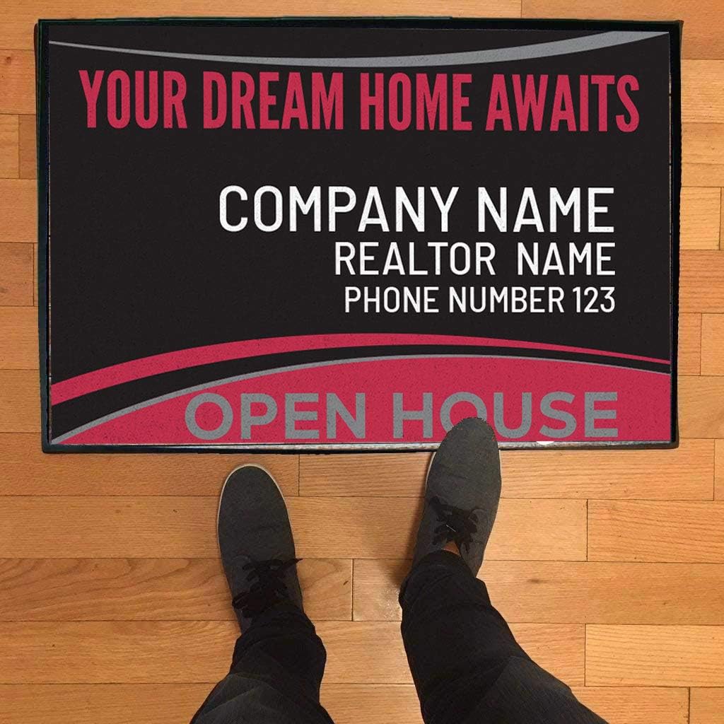 VictoryStore Realtor Gifts - Realtor Door Mat - Realtors Doormat 24 inches x 36 inches (Your Dream Home Awaits)