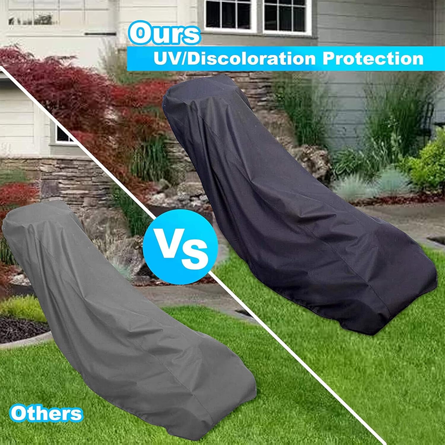 210D Outdoor Lawn Mower Oxford Cloth Dust &Snow UV Protection Cover Push Mower Covers Universal Fit Weather Garden Furniture