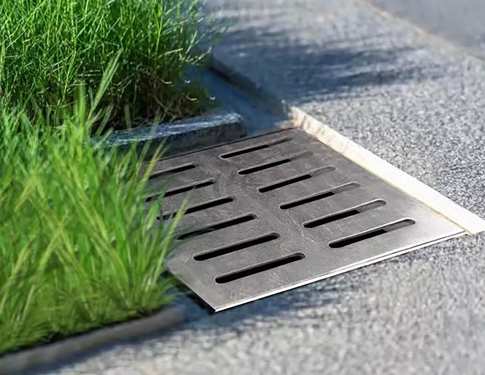 Genérico Rejilla de Drenaje de Acero Inoxidable para Uso Exterior, Tapa de colador de alcantarillado extraíble de Alta Resistencia, solución de Drenaje de 60x60 cm (23,6