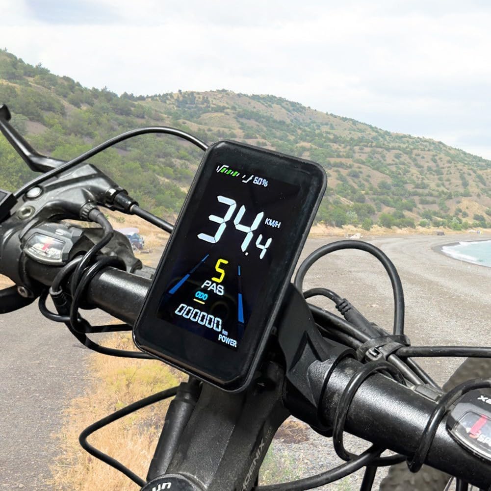Display a Colori per Bici elettrica, 24 V, 36 V, 48 V, Supporto di Tensione | X3 a 5 pin alloggiamento resistente alle intemperie, interfaccia chiara di lettura