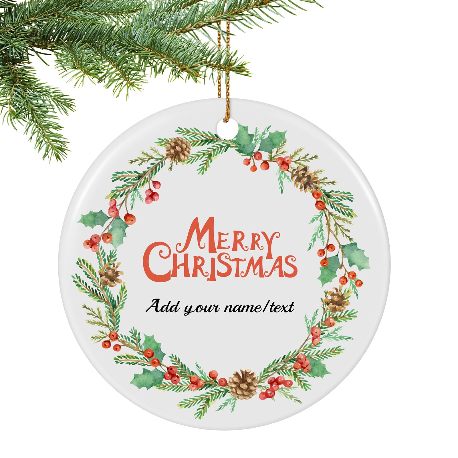 Personalized Christmas Ornaments, Custom Photo Ornaments for Christmas Tree