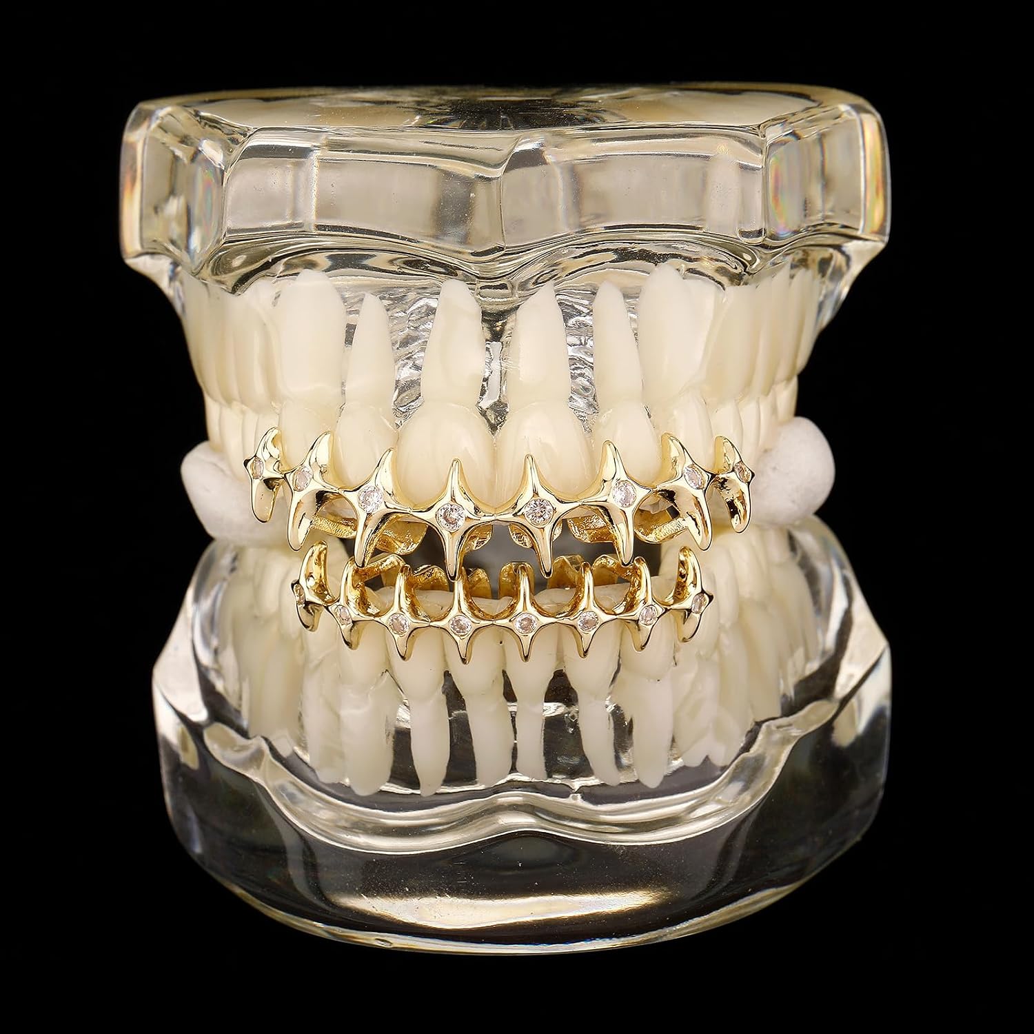 Customizable Star Designs Grills for Teeth Brass Crafted Mouth Teeth Perfect for Cosplay and Stage Shows Mouth Grill