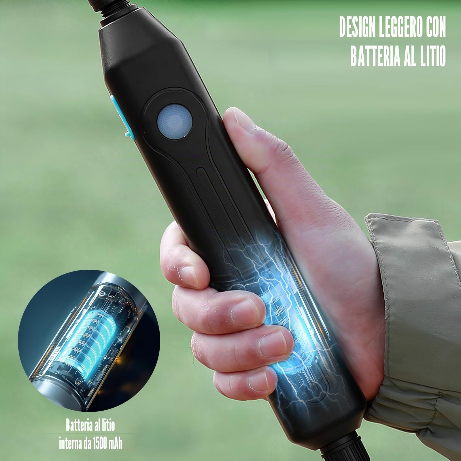 Spruzzatore a pressione a batteria, 15 litri, spruzzatore elettrico per piante con 3 ugelli per nebbia, potente spruzzatore elettrico a pressione per spruzzatura da giardino, tracolla regolabile