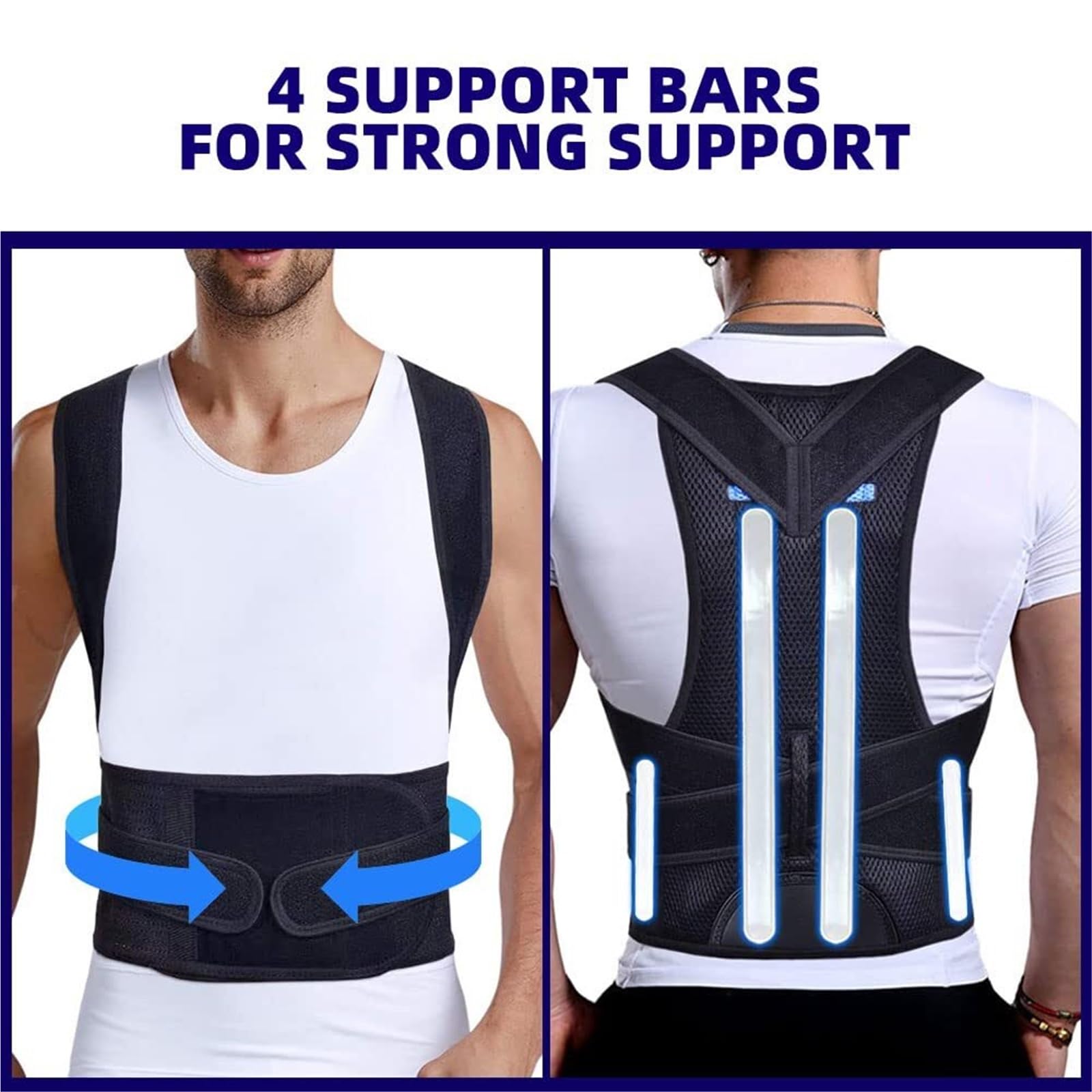 CMBSSTFC Supporto per la Schiena Correzione Unisex Supporto per la Schiena Supporto per la Schiena Completo Cintura Sportiva di Supporto per Cintura in Vita