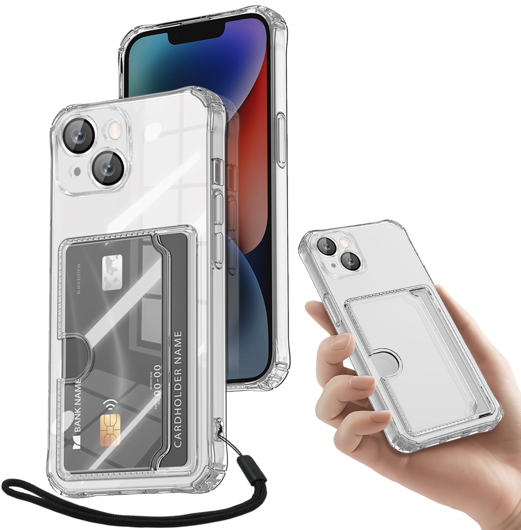太陽iPhone 14 ケース付　値段交渉可能 Amazon.co.jp: 【WenziLior】 iPhone 14 用 ケース クリア ストラップ