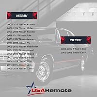 Vista 4 de Llavero de entrada sin llave control remoto compatible con Nissan Rogue Cube Juke Versa NV 2008 2009 2010 2011 2012 2013 2014 (CWTWB1U751)