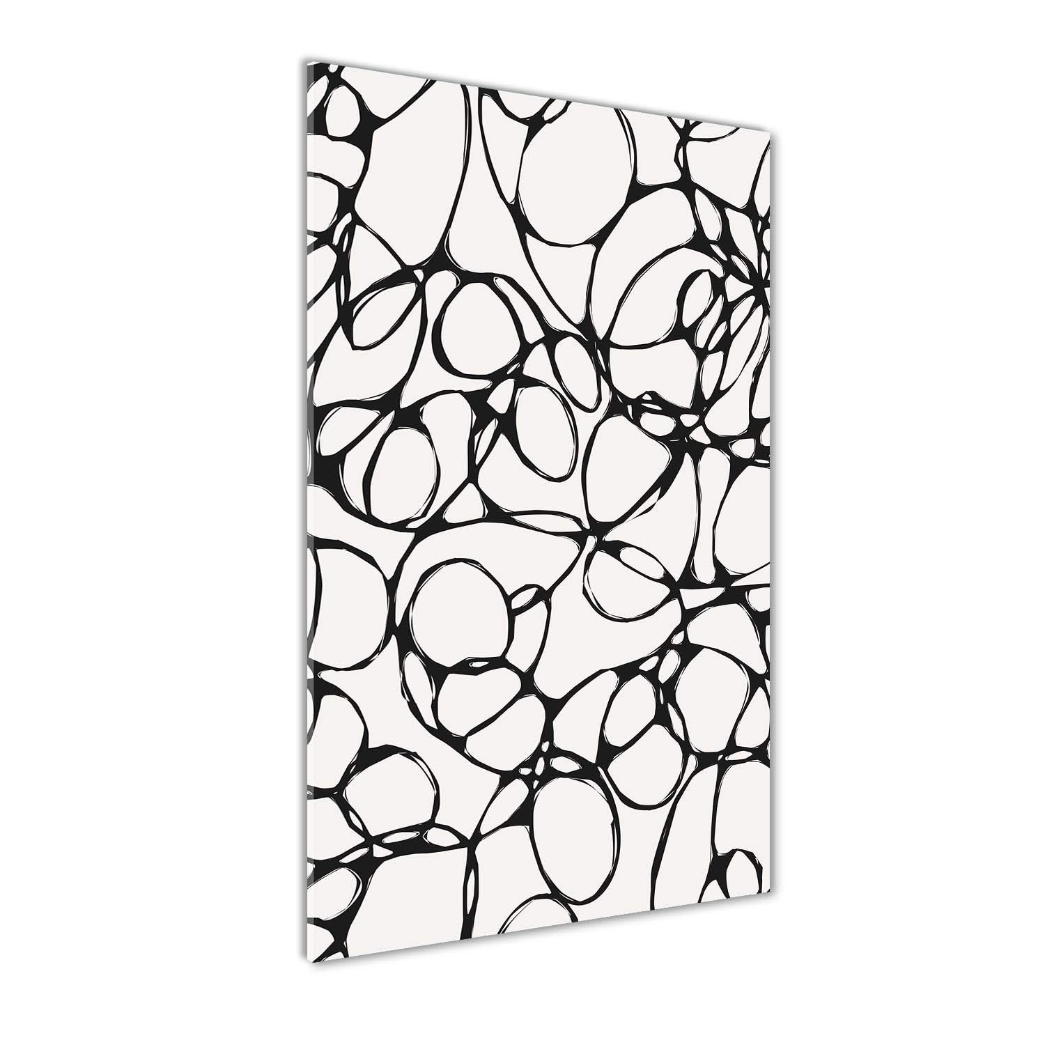 Tableau pour le Mur en Verre Acrylique Tulup | Finition Luxe Plexiglas Cercles Noir et Blanc