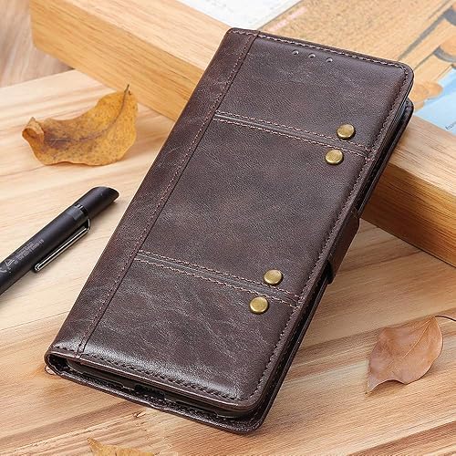 Custodia per OnePlus 7 Portafogli Pelle Borsa Della Fondina Funzione Staffa Materiale Morbido Phone Case Cover for OnePlus 7 Marrone 