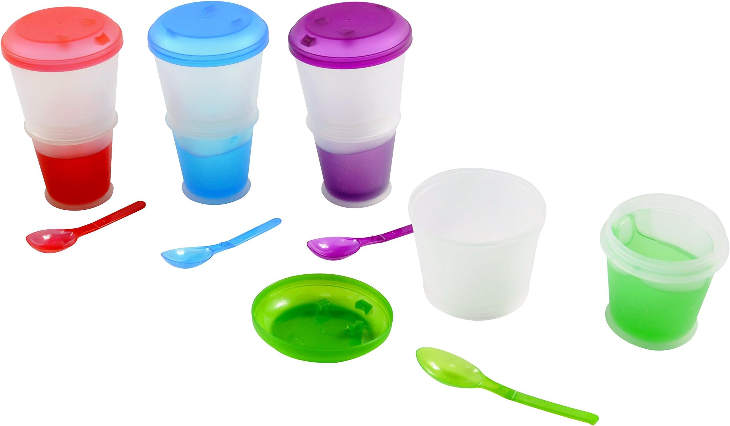 Trend Ario Cereal 2 Go Cereal Cup to Go with Spoon,Travel Mug with Insulated Milk Cooling Compartment, Thermo Mug / Yoghurt Container blue