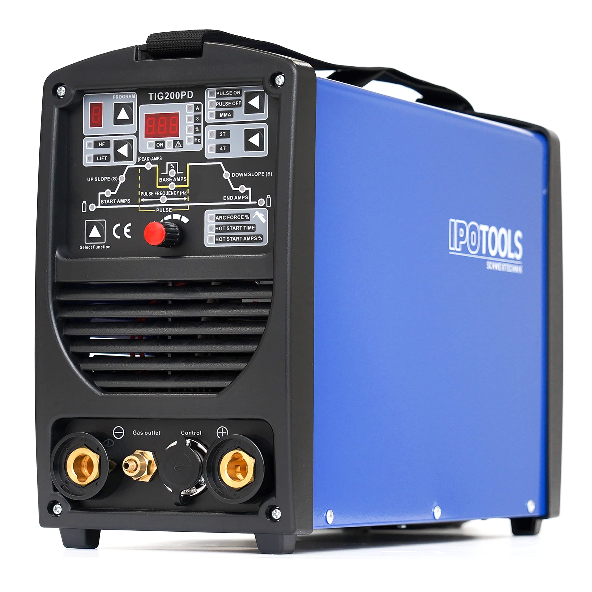 IPOTOOLS TIG-200PD Saldatrice TIG - Saldatrice TIG con IGBT 200A 230V, Saldatrice a elettrodo MMA 3 in 1, Saldatrice portatile, 7 anni di garanzia