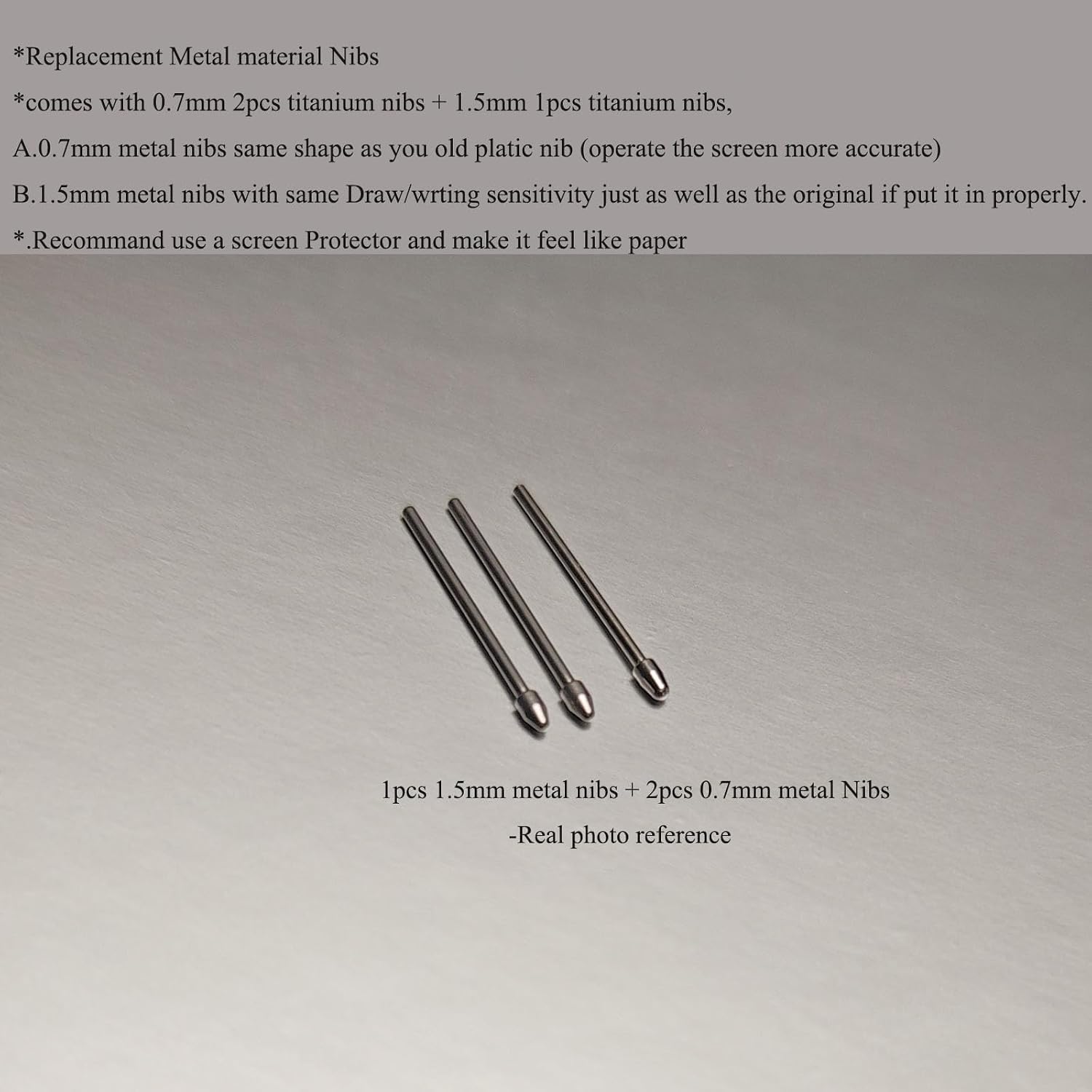 (2+1pcs Pack) Tab s10 Ultra Stylus Pen Replacement Metal Nibs,Galaxy tab s10 Plus Pen Titanium Tips Replacement Parts for Samsung Galaxy tab s10 Ultra,Tab s10 Plus image 5