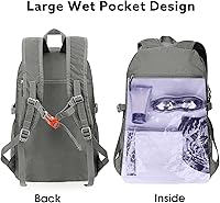 Vista 2 de G4Free Mochila de senderismo plegable ligera 40L, mochila de viaje impermeable