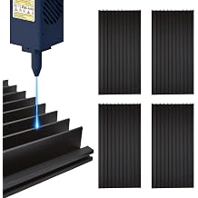 4-Pack Honeycomb Laser Bed Panels, Premium Black Anodized Aluminum for Laser Engraver & Cutter, Modular Worktable for Heat Dissipation & Desktop Protection 7.87"x3.9" each