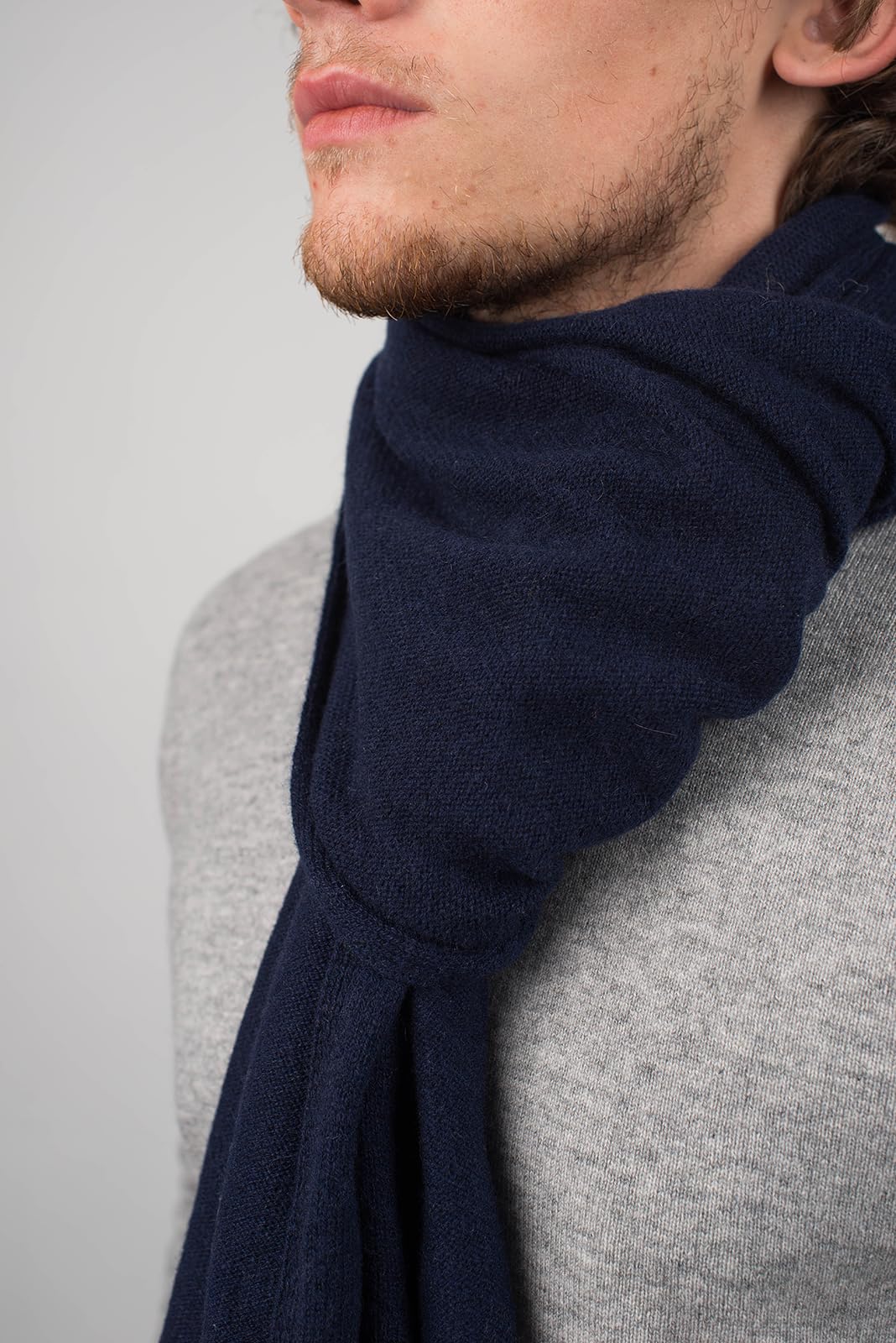 DALLE PIANE CASHMERE Sciarpa Uomo 100% Cashmere | Sciarpa versatile in ogni stagione, elegante idea regalo per lei e per lui, autentico lusso italiano Made in Italy