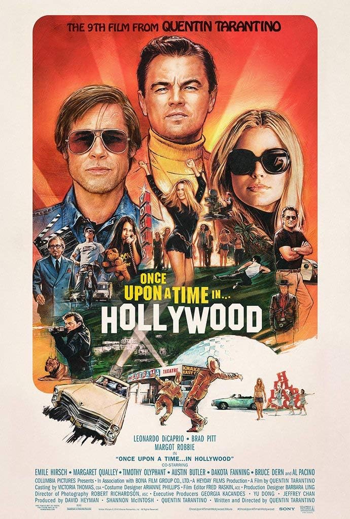 S-ANT Once Upon a Time in Hollywood Movie Poster 24in x 36in Leonardo Dicaprio Brad Pit Quentin Tarantino Margot Robbie