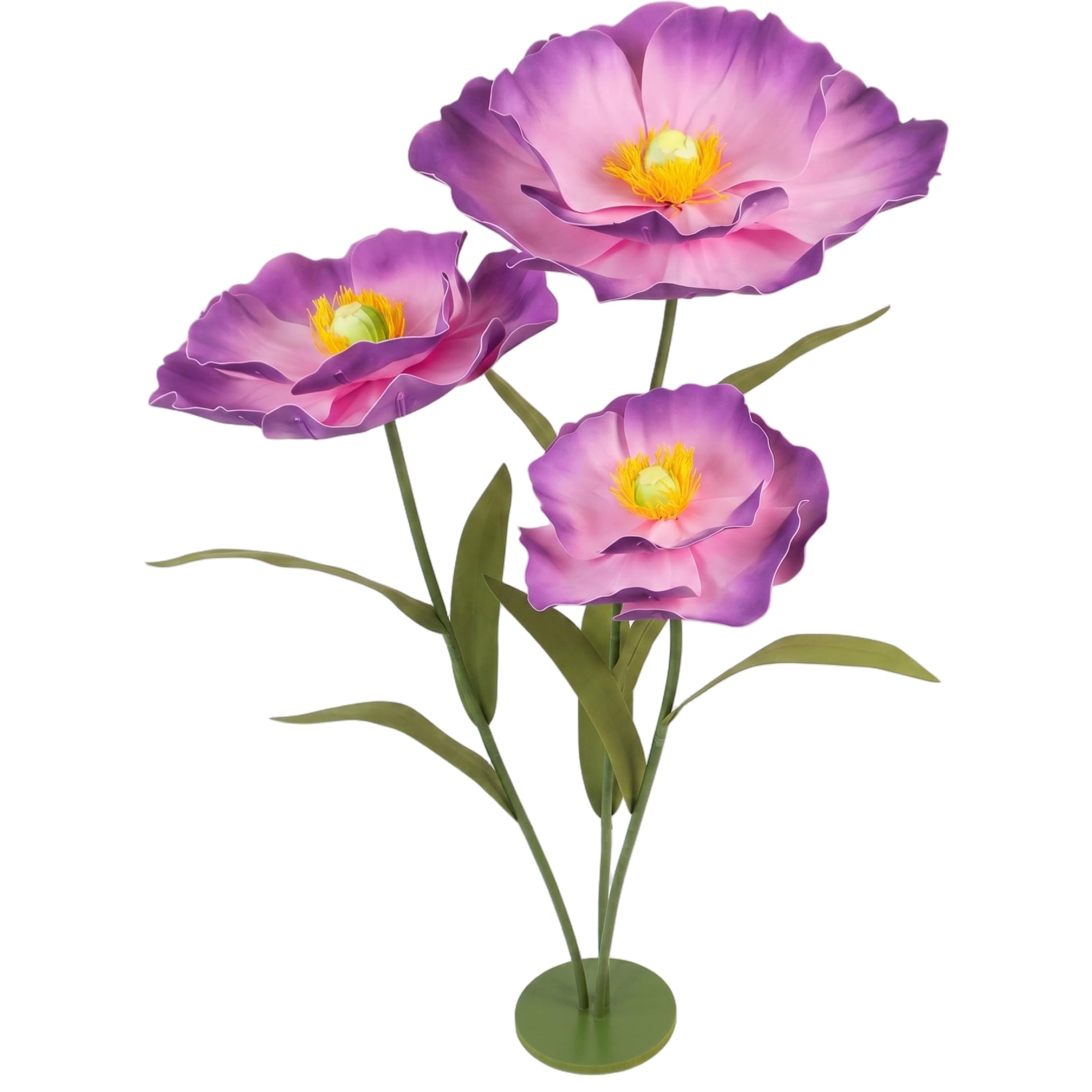 Bemonew 5.6 Ft Giant Flowers with Stand, Realistic Oversized Flowers for Decoration, Jumbo Light Eva Artificial for Window Displays, Weddings & Events, Style2