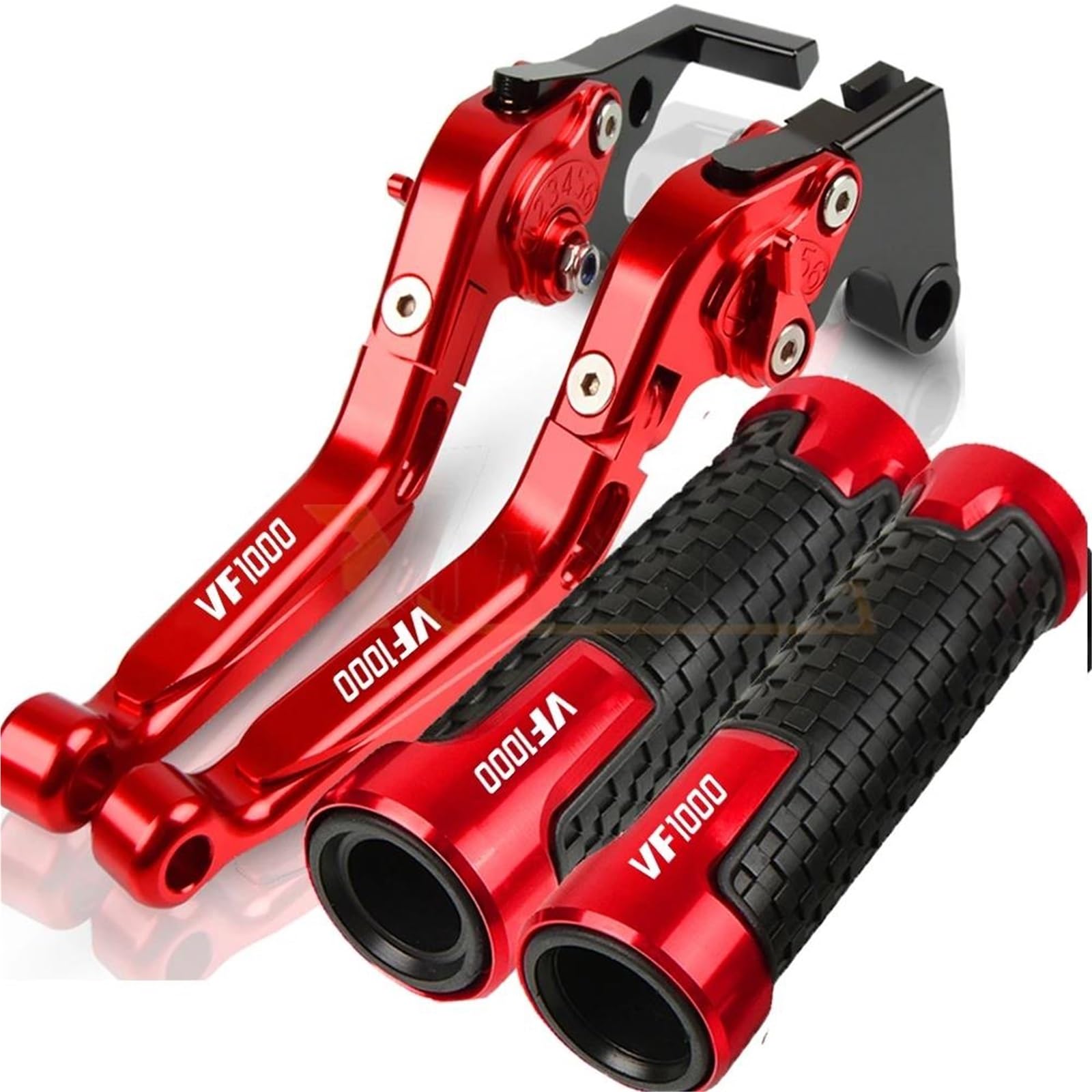Tgvselpj Red 1 Motorcycle Part Folding Extendable Brake Clutch Levers Motorcycle Accessories Parts Adjustable Handle For H-Onda Vf1000 1997-2004(Red 1)