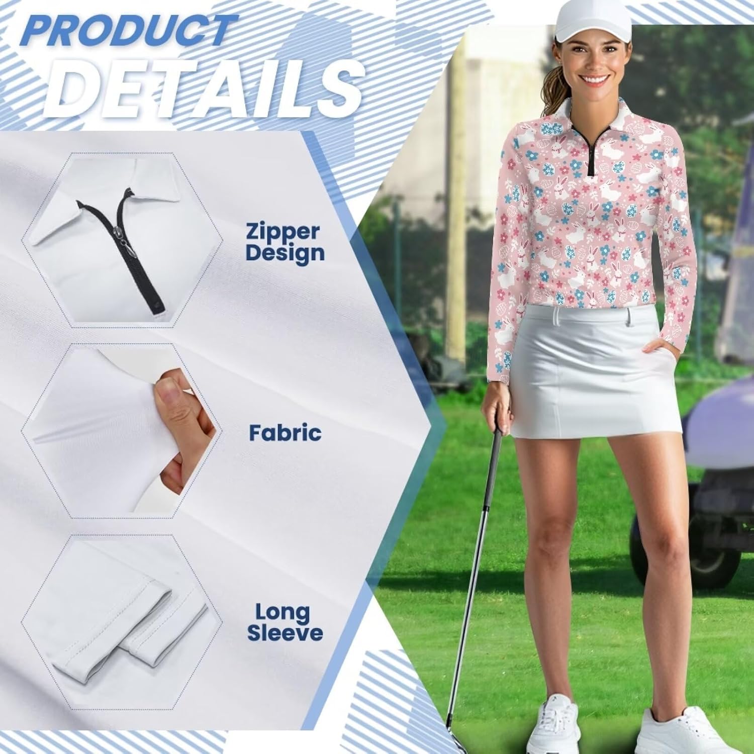 Talayituse Women's Golf Polo Shirts Lightweight Moisture Wicking Long Sleeve Tennis Shirt Quick Dry Athletic Pullover Tops