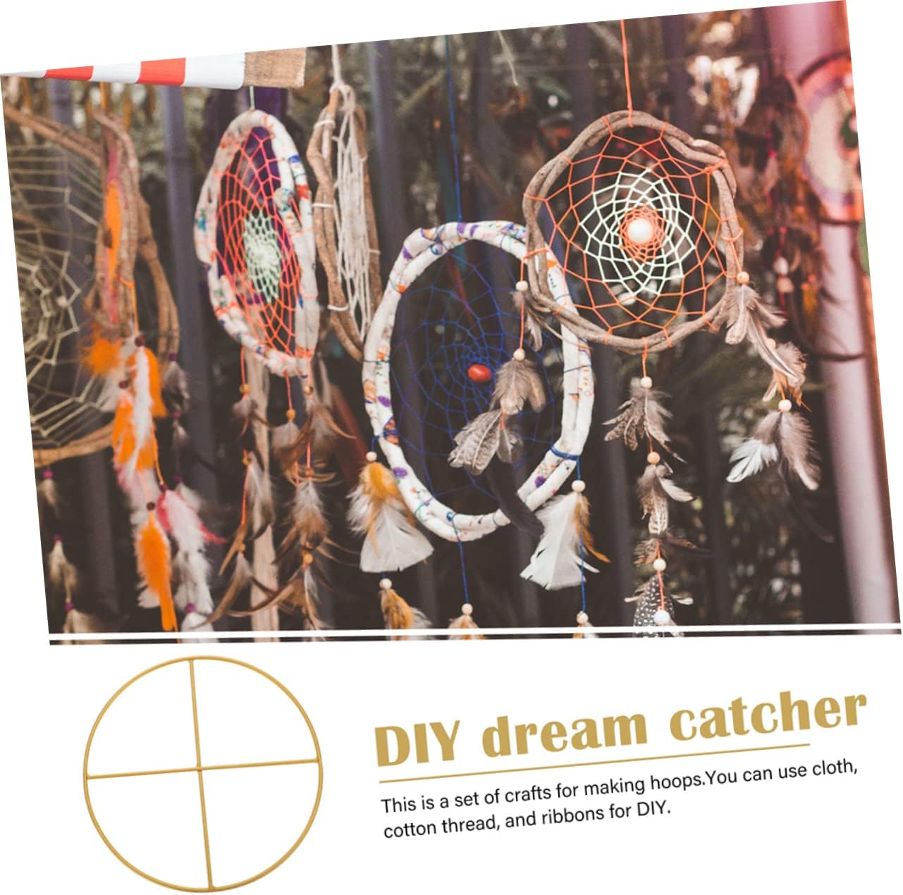 2pcs Iron for Dreamcatcher Craft Projects Wreath for Home Decor and Floral Arrangements Strong and Material