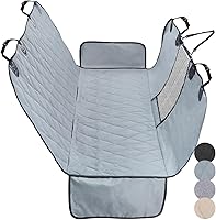 Vista 9 de Vivaglory Fundas de asiento de coche para perro, ventana visual de malla con correa adicional y hebillas, fundas impermeables y antideslizantes