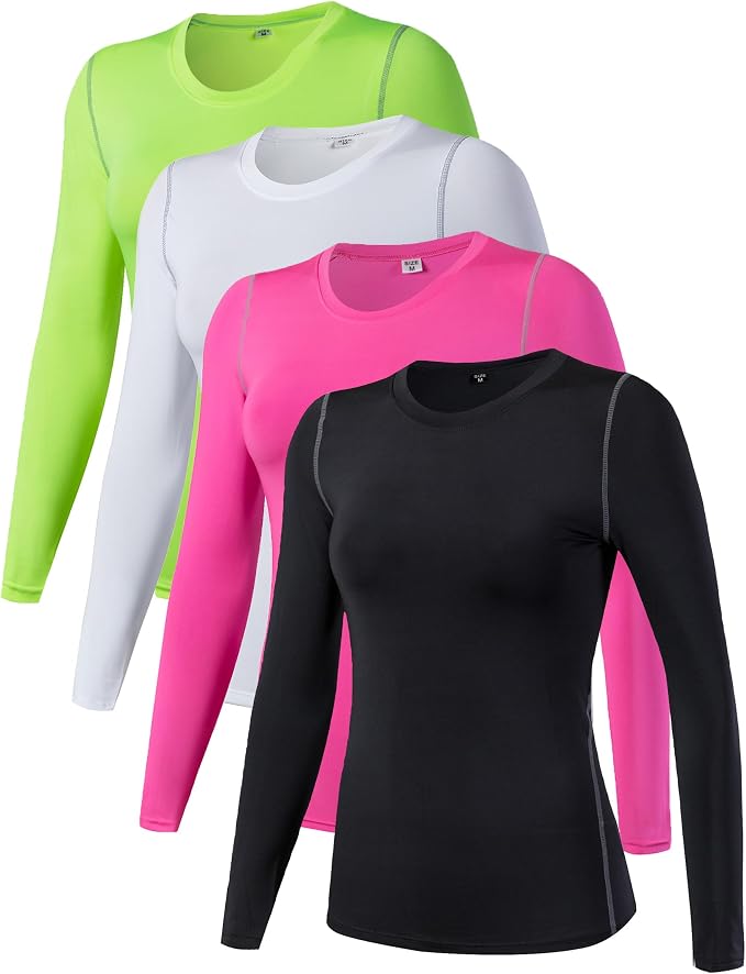Womens Compression Athletic Shirt Tops