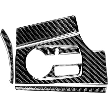 Carbon Fiber PC Vinyl Cover Trim Sticker Accessories Decoration Compatible with BMW Z4 E85 2003-2008. Headlight Control Frame 02, Black