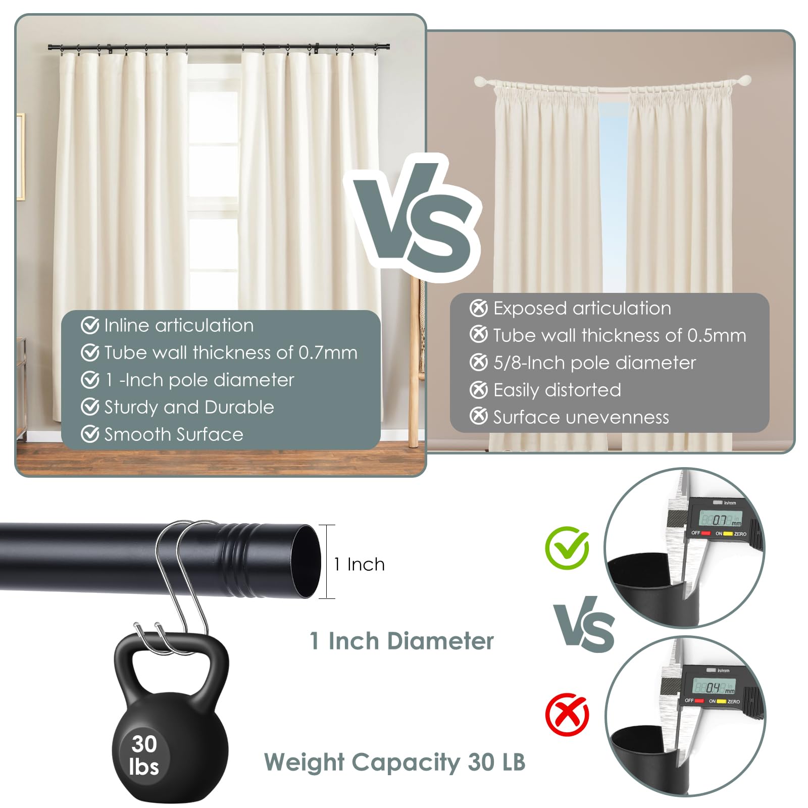 72 Inch Curtain Rodnull