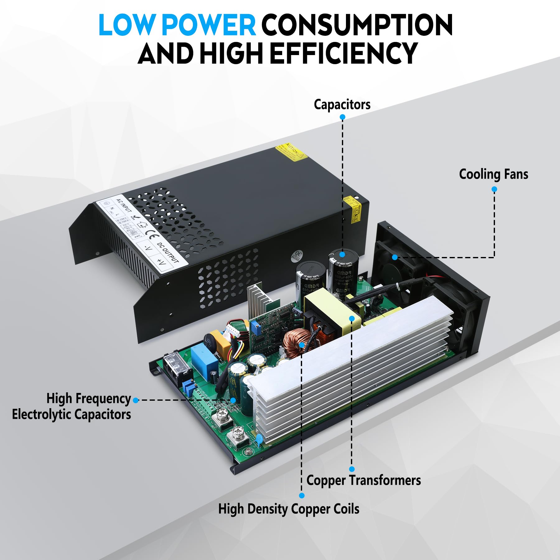 MEISHILE 13.8V 130A 1800W Netzteil Schaltnetzteile Stromversorgung AC to DC Transformator für LED Licht Streifen Glühbirne, Verstärker, Maschine, Trafo 230V 220V auf 13.8Volt 40A 50A 60A 70A 80A 100A
