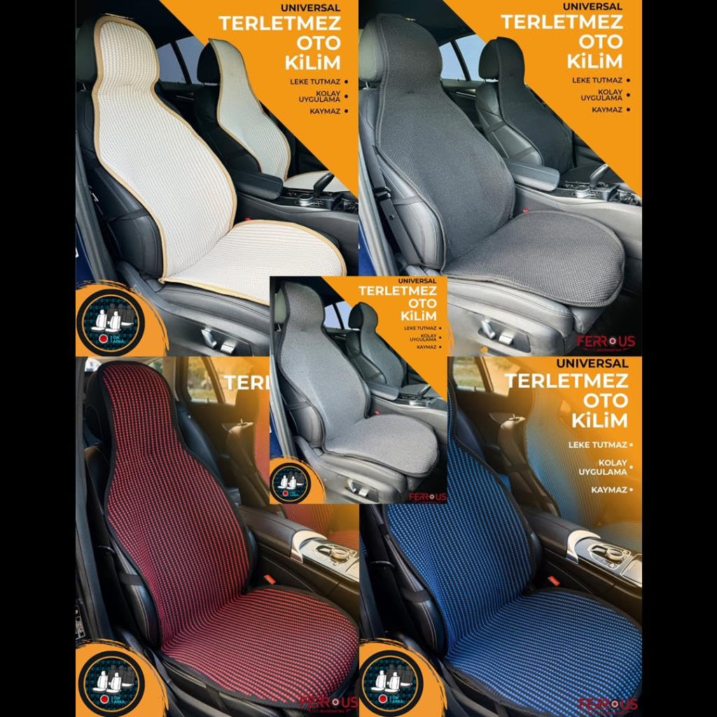Oto Koltuk Koruyucu Kılıf Terletmez Kilim Seti 2 Ön+1 Arka 3lü Set Universal Siyah