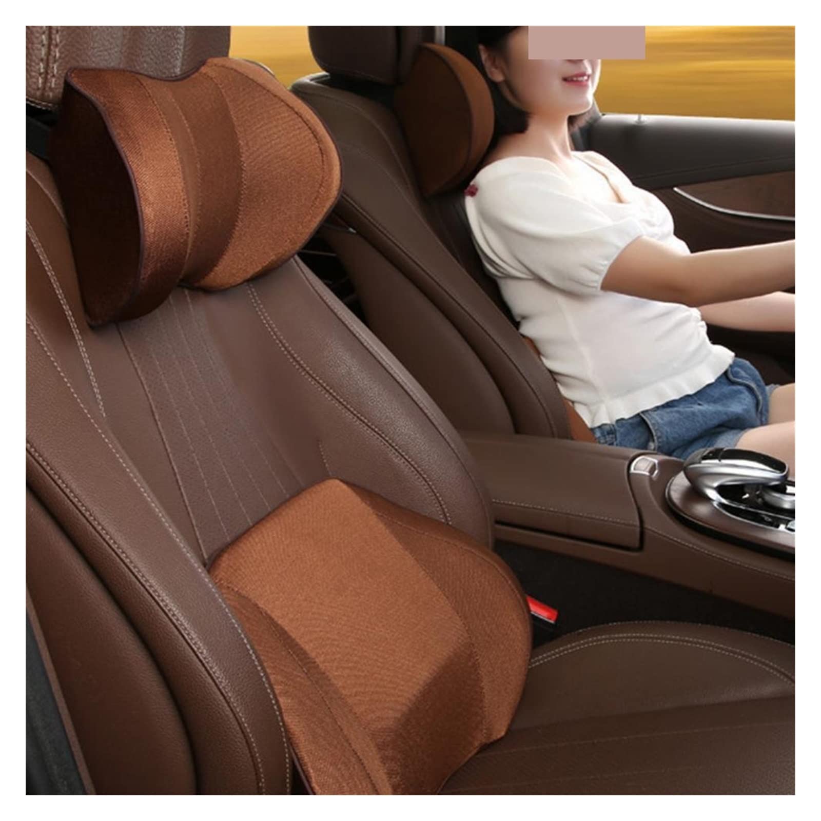 Auto Collo Poggiatesta Cuscino Accessori Auto Cuscino Sedile Automatico Supporto per la Testa Protezione per Il Collo Automobiles Sedile Poggiatesta Memory Cotton (Color : Black Red)
