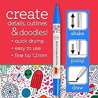 Vista 7 de Apple Barrel Neon, juego de 12 bolígrafos de pintura de punta fina multisuperficie, perfectos para proyectos de arte y manualidades en interiores