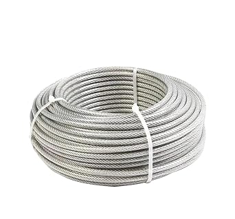 304 Stainless Steel PVC Coated Wire Rope 7 * 7 Flexible Cable Clothesline 0.8mm 1mm 1.2mm-5mm Soft Cable Transparent Wire Rope Size 3mm-10meter