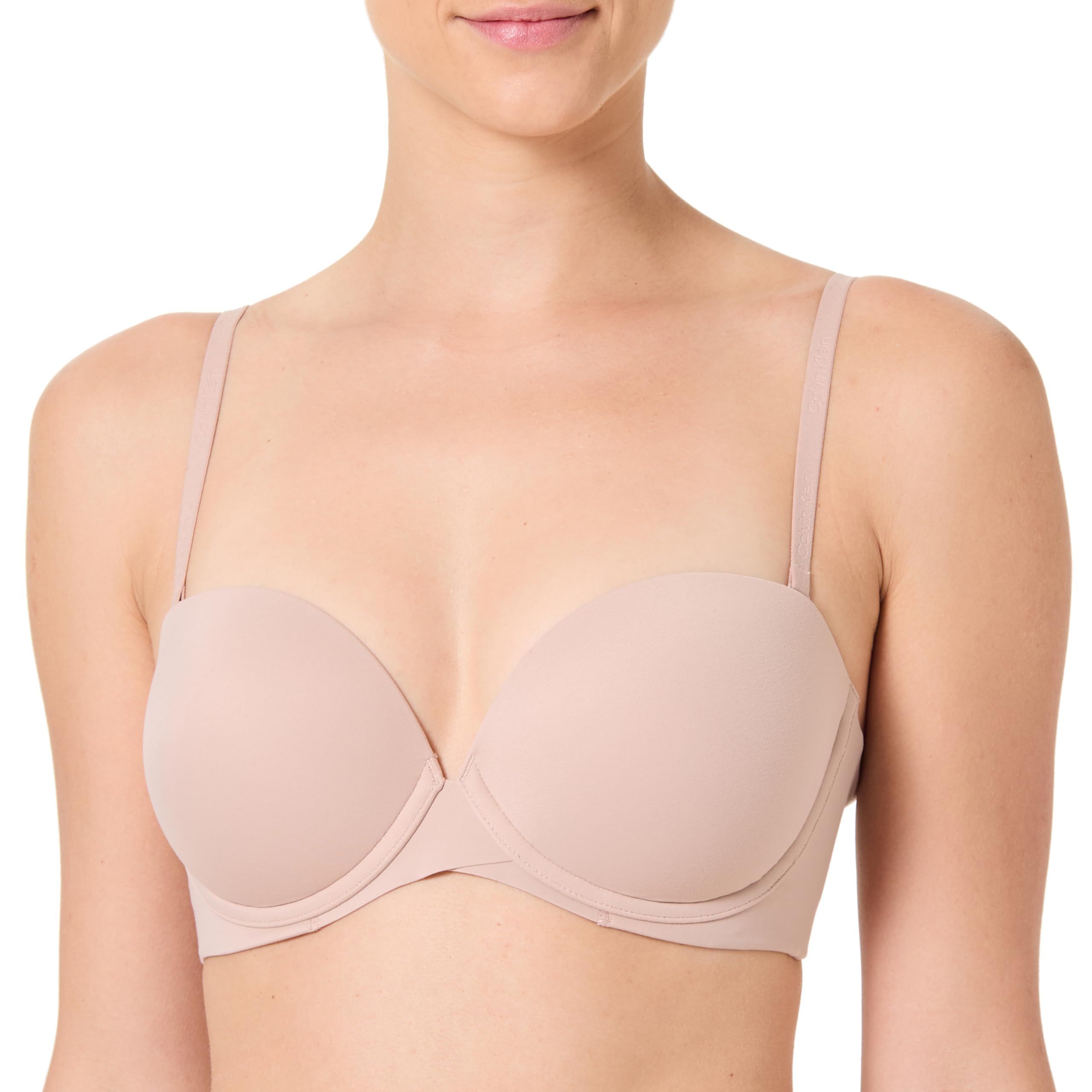 Calvin Klein Women’s Push Up Bra with Detachable Straps, Beige (Cedar), 32D
