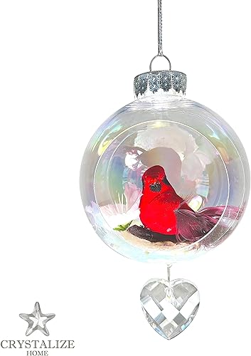Miniatura 40 de Regalos de cumpleaños de cristal, adornos de Navidad para decoración de Navidad para mujeres, mamá, papá, abuela, abuelo, hermana y amiga de niños