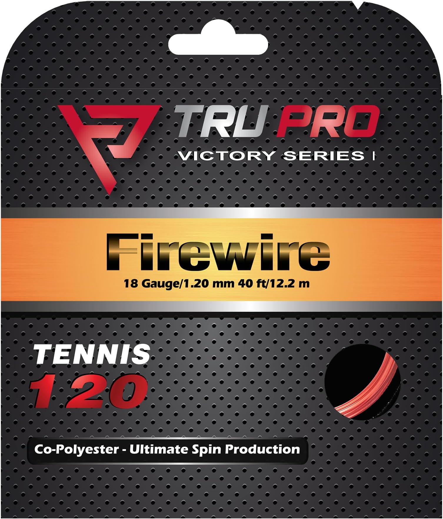 T1-Firewire - Co-Poly Tennis String for Ultimate Spin 18 gauge (1.20 mm) - 12,2 m set