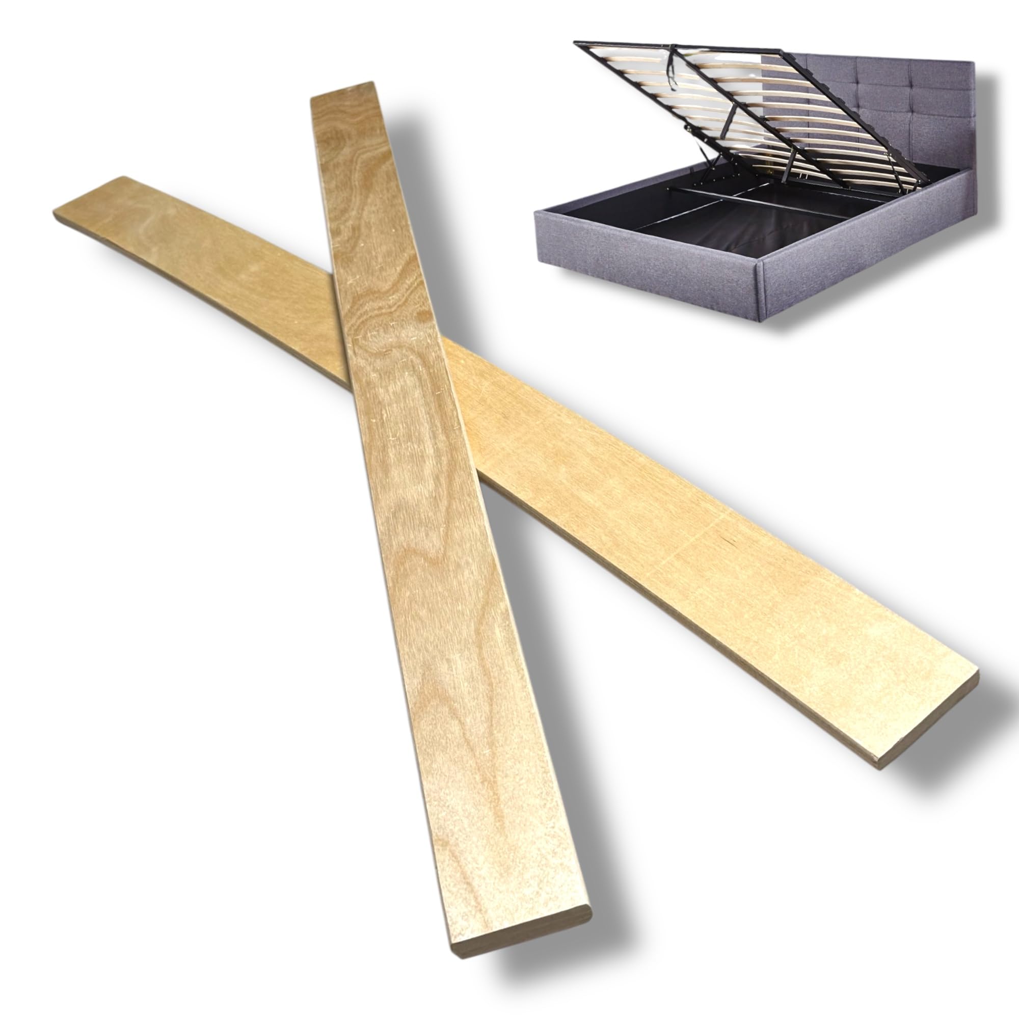 yelfe Replacement Bed Slats Size 680mm Length 53mm Width and 8.5mm Depth Suitable for 4ft 6" inch double bed or Small Double Bed One single slat is not 4ft6 inch long (10)