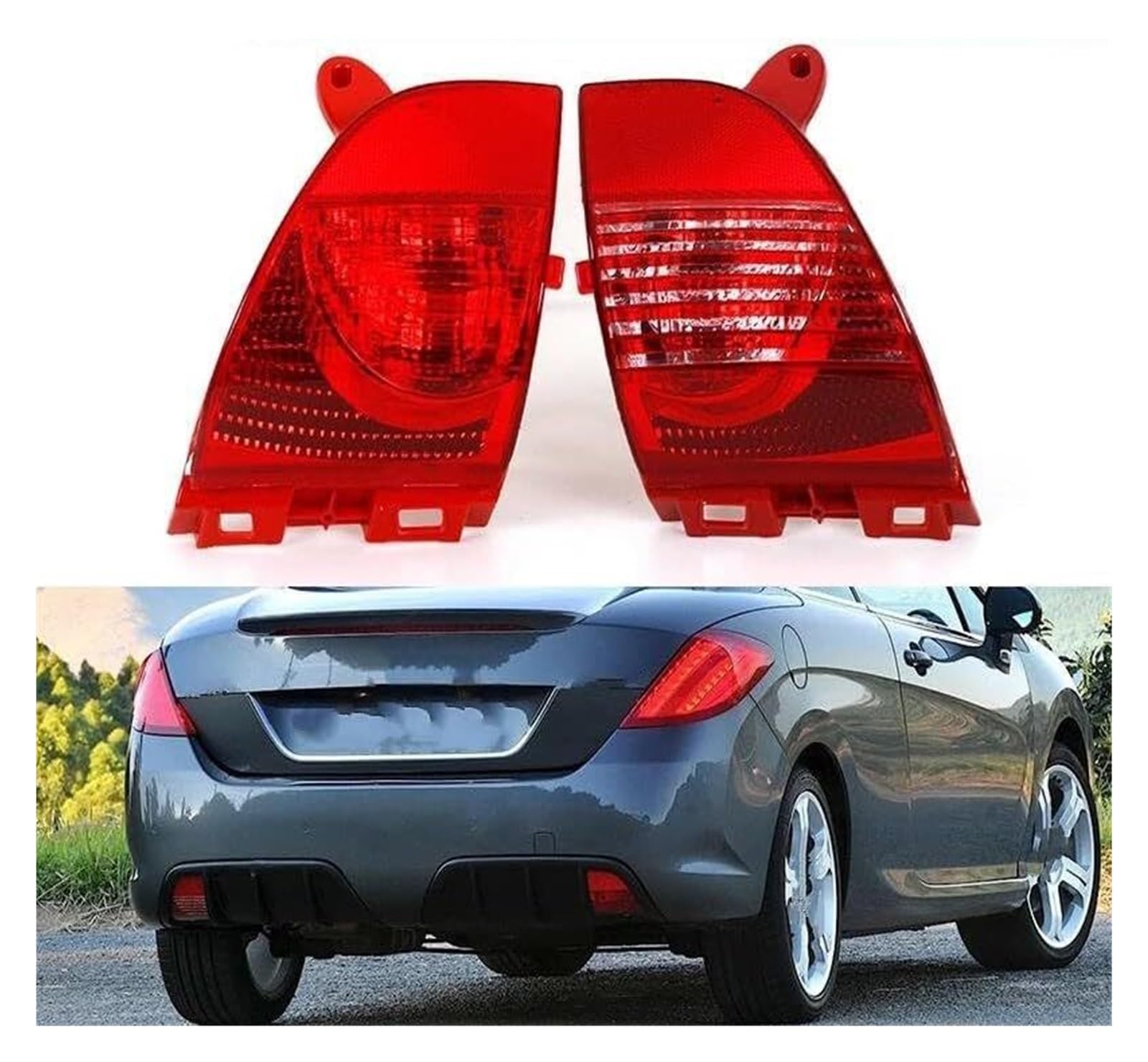 Generico Lampada posteriore fanale posteriore Per Peugeot 308CC C3 2008-2014 Gruppo ottico posteriore con luce di stop e fendinebbia