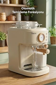 Mavera Ahşap Detaylı Espresso Kahve Makinesi, 20 Bar, EM-411