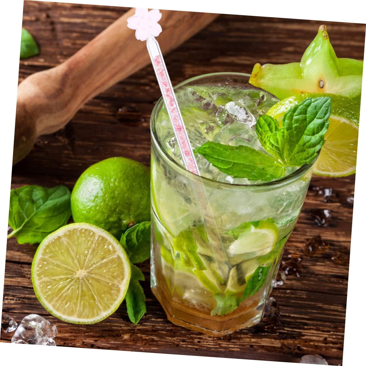 Glass Swizzle Stick for Home Bar, Shiny Stirrer