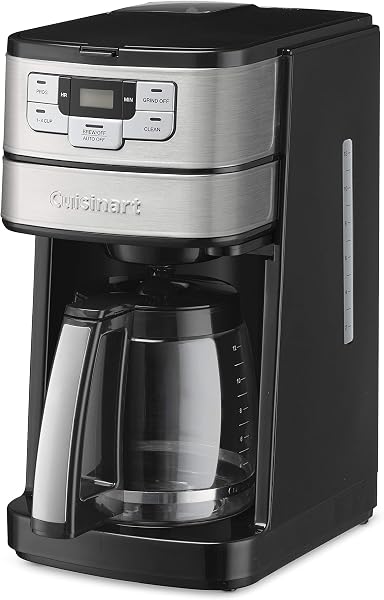 Cuisinart Automatic Grind & Brew 12-Cup Coffee Maker with Blade Grinder, Programmable Coffee Machine Glass Carafe with 1-4 Cup Setting, Brew Pause, Grind-Off Option, DGB-400NAS, Black/Stainless Steel - 2