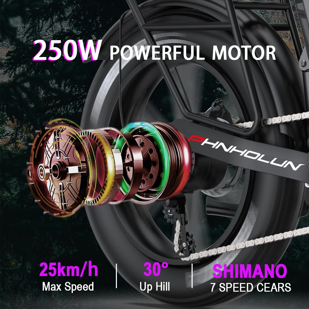 C6 Vélo électrique pour Les Adultes Adolescents 16+ Moto électrique Rapide Ebike Fat Tire avec Batterie 48V 17.5AH EBike Range of 40MI Mountain
