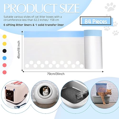 Miniatura 2 de Jutom 56 bolsas de arena para gatos de 31 x 18 pulgadas, grandes y gruesas, con agujeros, cordón y suministros para mascotas