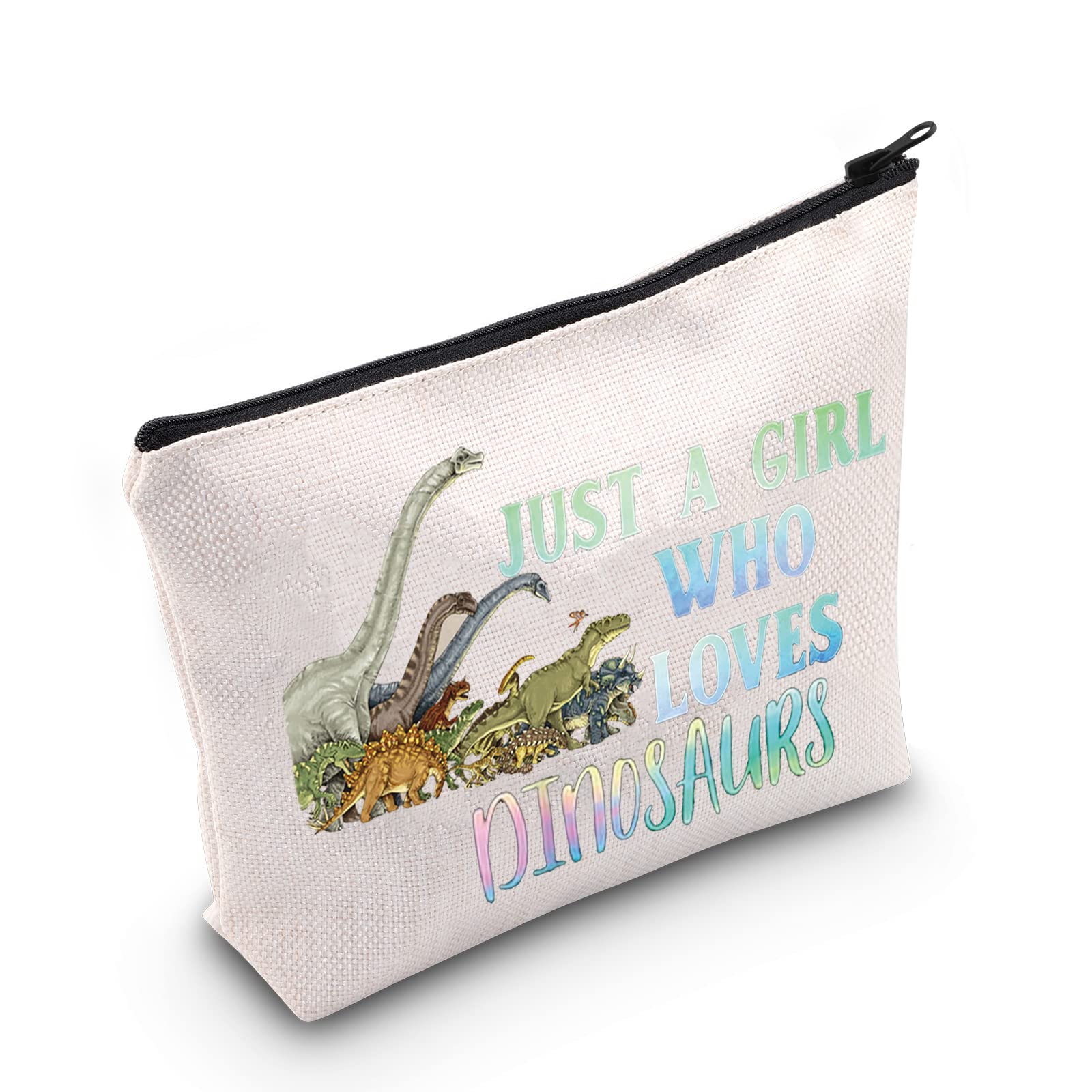 Funny Dinosaur Cosmetic Bag Animal Lover Gift Just A Girl Who Loves  Dinosaur Makeup Zipper Pouch Bag Dinosaur Lover Gift For Women Girls, Who  Loves