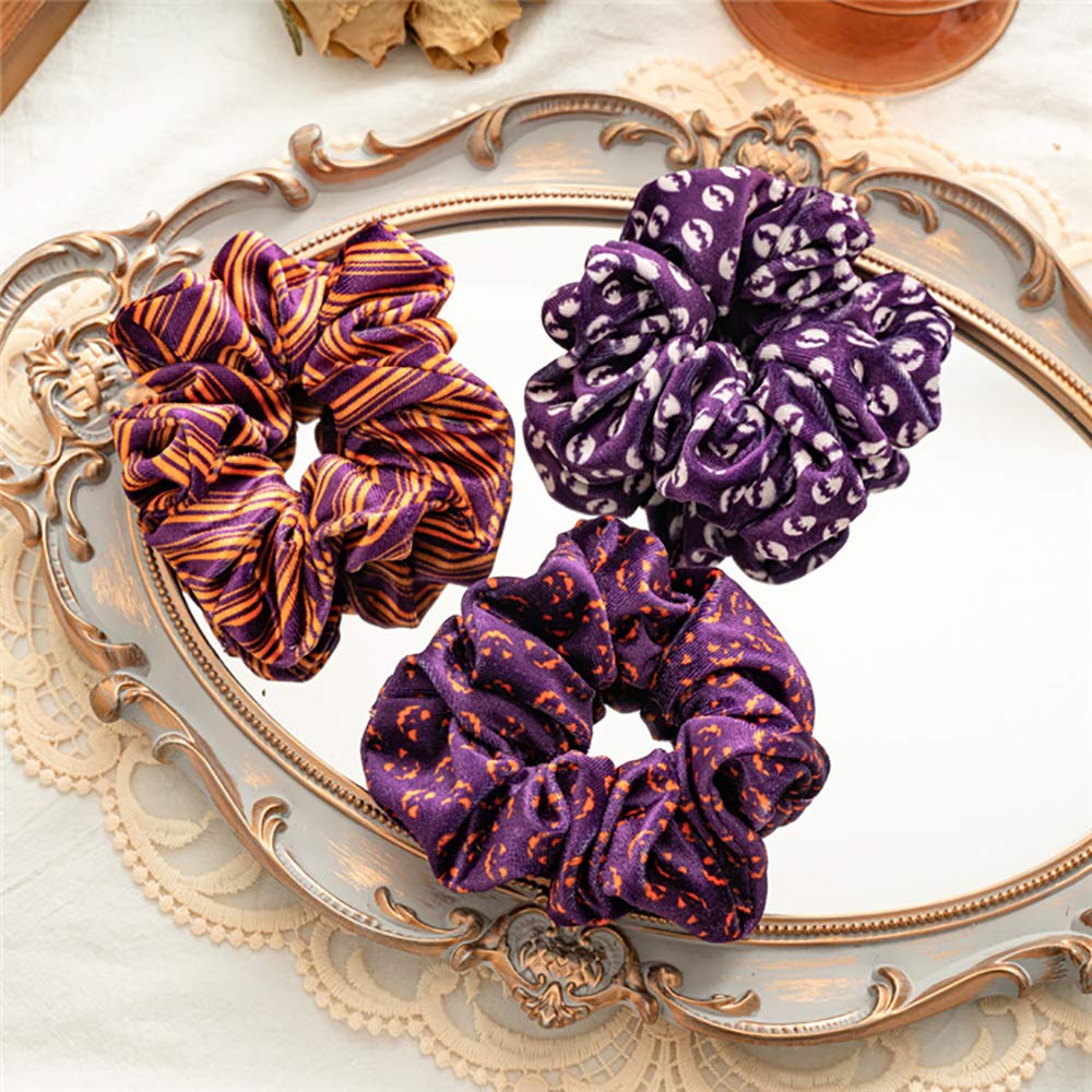 Amazon.com : 6 Pcs Halloween Scrunchies for Hair Halloween  display picture 1