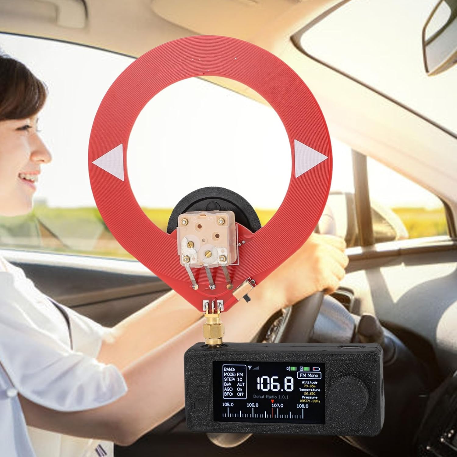 USB Transistor Radio for Travel, Full Band Receiver Portable Pocket Radio with LED Flashlight for SI4732 AM FM LSB, Atmospheric Pressure Detection, and Altitude Detection